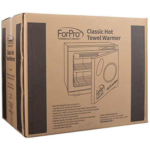 ForPro Professional Collection Classic Hot Towel Warmer Cabinet with UV Steri...