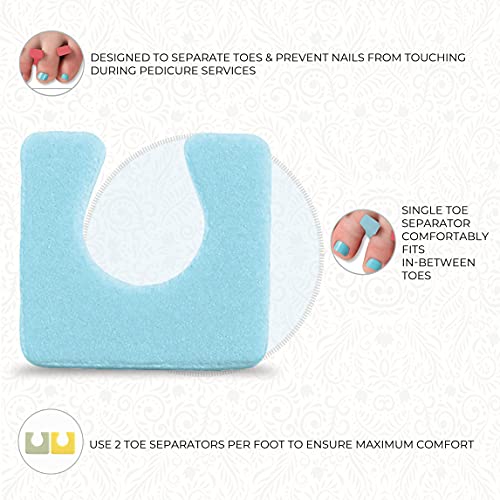 ForPro Sole Toe Separators, Assorted Colors, Individual Pedicure Toe Separato...