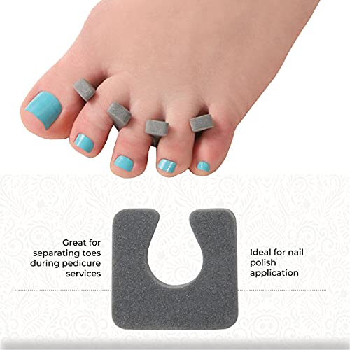 ForPro Sole Toe Separators - Black Luxurious Foam Separators - Individual Toe...