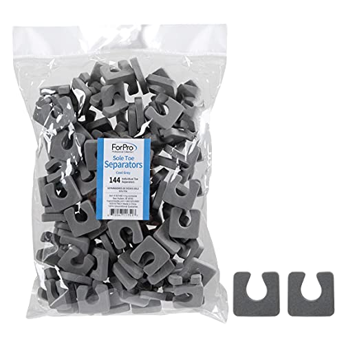 ForPro Sole Toe Separators - Black Luxurious Foam Separators - Individual Toe...