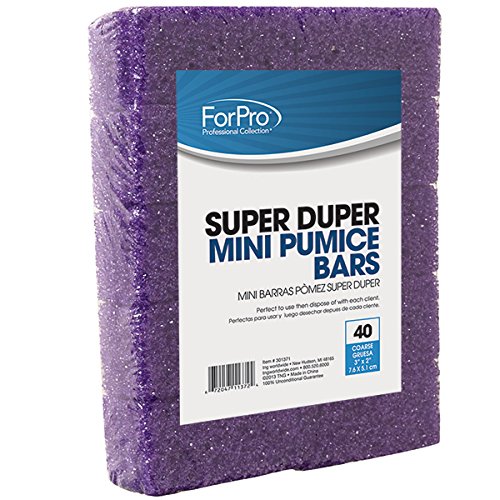 ForPro Super Duper Mini Pumice Bars, Disposable Pumice Bars, Coarse Grit, 3” ...