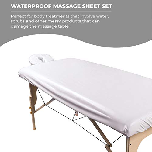 ForPro Waterproof Massage Table Cover, Protective Spa Treatment Sheet Set for...