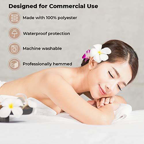 ForPro Waterproof Massage Table Cover, Protective Spa Treatment Sheet Set for...