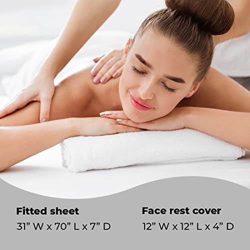 ForPro Waterproof Massage Table Cover, Protective Spa Treatment Sheet Set for...