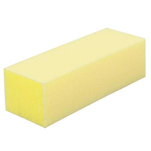 ForPro Yellow Pedicure Block, 220/220 Grit, Three-Sided Pedicure Nail Buffer,...