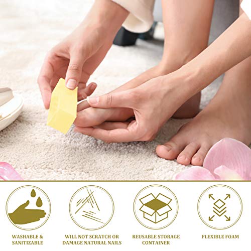 ForPro Yellow Pedicure Block, 220/220 Grit, Three-Sided Pedicure Nail Buffer,...