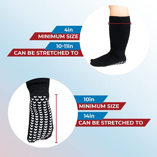 Extra Wide Socks for Swollen Feet - Extra Wide Bariatric Socks, Non Slip Cast...