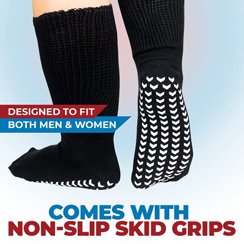 Extra Wide Socks for Swollen Feet - Extra Wide Bariatric Socks, Non Slip Cast...