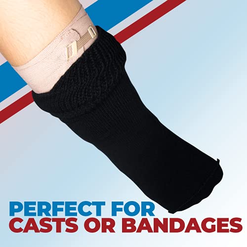 Extra Wide Socks for Swollen Feet - Extra Wide Bariatric Socks, Non Slip Cast...