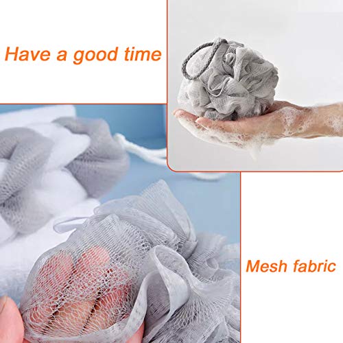 10-Pack Bath Loofah Shower,Colorful Exfoliating Body Scrubber,Mesh Pouf Body ...