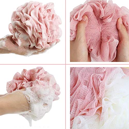 10-Pack Bath Loofah Shower,Colorful Exfoliating Body Scrubber,Mesh Pouf Body ...