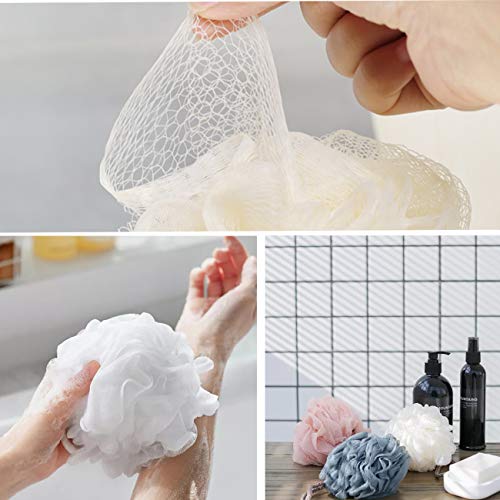 10-Pack Bath Loofah Shower,Colorful Exfoliating Body Scrubber,Mesh Pouf Body ...