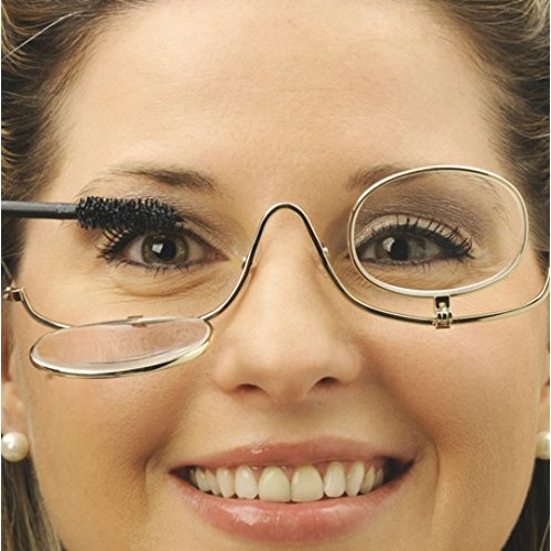 Magnifying Make up Eyeglasses, 3X Magnification, Single Lens, Flip-able Each ...