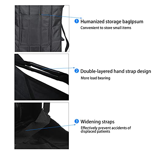 fowinker Positioning Bed Pad with Reinforced Handles, Patient Lift Stair Slid...