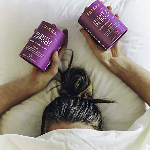 FRISKA Nightly Reboot | Digestive Enzymes and Probiotics Supplement | Promote...
