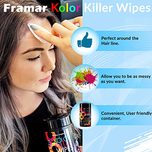 Framar Kolor Killer Wipes – Hair Dye Remover, Hair Color Remover – Wipes Disp...