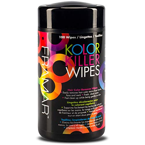 Framar Kolor Killer Wipes – Hair Dye Remover, Hair Color Remover – Wipes Disp...