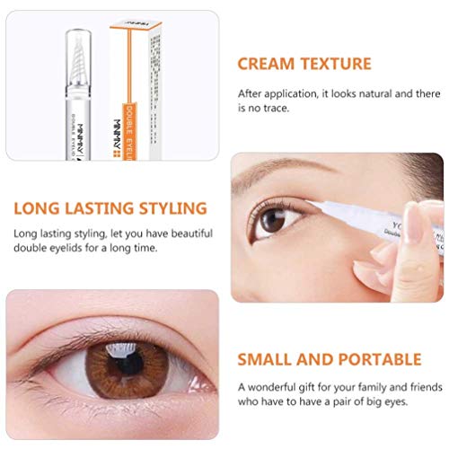 FRCOLOR 2 Sets Double Eyelid Pen Glue Invisible Double Eyelid Styling Cream S...