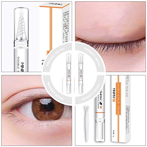 FRCOLOR 2 Sets Double Eyelid Pen Glue Invisible Double Eyelid Styling Cream S...