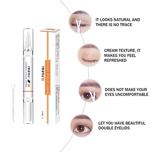 FRCOLOR 2 Sets Double Eyelid Pen Glue Invisible Double Eyelid Styling Cream S...