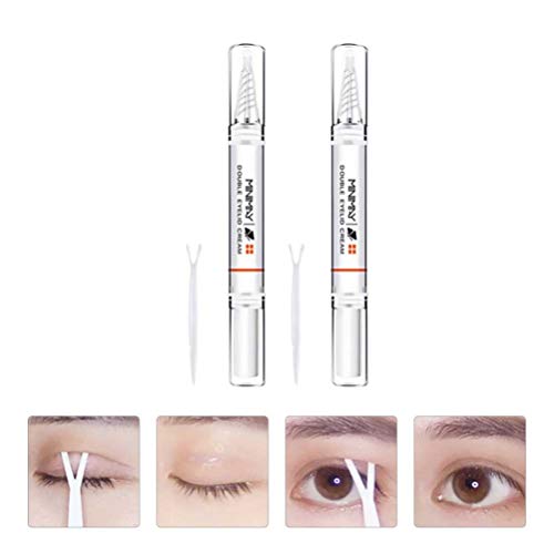 FRCOLOR 2 Sets Double Eyelid Pen Glue Invisible Double Eyelid Styling Cream S...