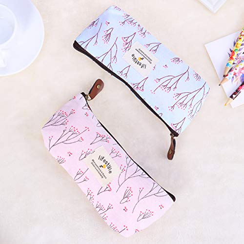 Frcolor 4pcs Compact Purse Pouch Bag Floral Makeup Bag Pencil Case Cosmetic B...