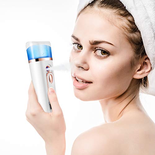 Frcolor Handy Mist Sprayer Face Steamer Nano Mister for Skin Care, Face Moist...