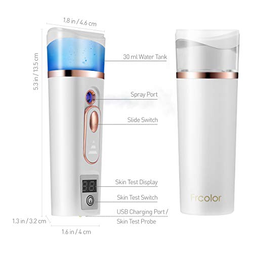 Frcolor Handy Mist Sprayer Face Steamer Nano Mister for Skin Care, Face Moist...