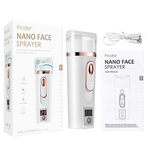 Frcolor Handy Mist Sprayer Face Steamer Nano Mister for Skin Care, Face Moist...