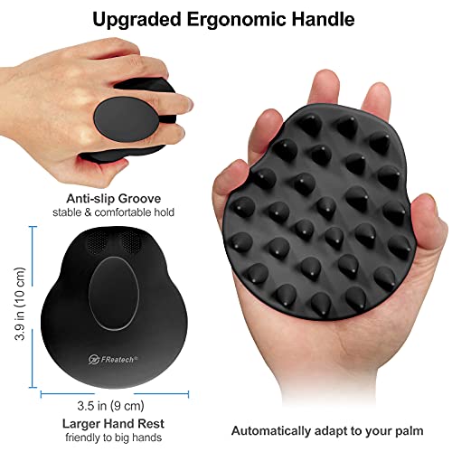 FREATECH Hair Scalp Massager Shampoo Brush (One Piece of Solid Silicone), Fin...