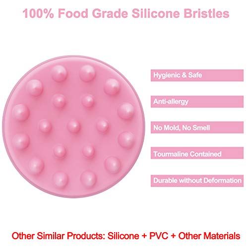 FREATECH Scalp Massager Shampoo Brush with Long & Flexible Silicone Bristles ...