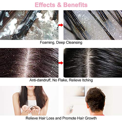 FREATECH Scalp Massager Shampoo Brush with Long & Flexible Silicone Bristles ...