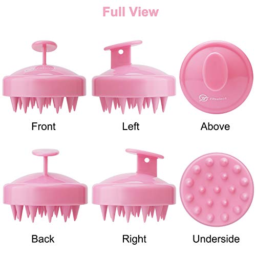 FREATECH Scalp Massager Shampoo Brush with Long & Flexible Silicone Bristles ...