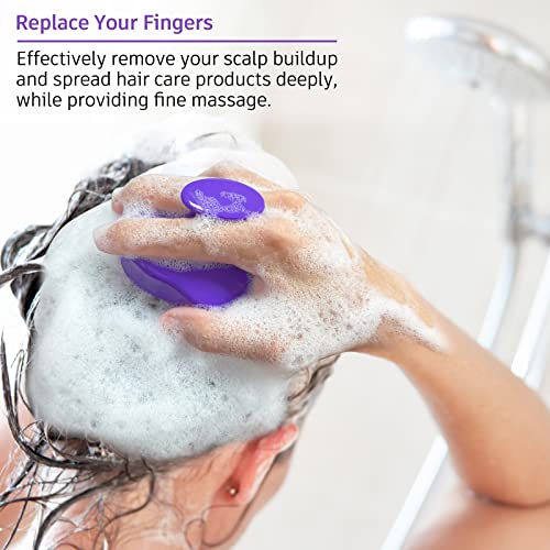 FREATECH Scalp Massager Shampoo Brush with Soft & Flexible Silicone Bristles ...