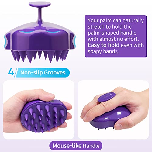 FREATECH Scalp Massager Shampoo Brush with Soft & Flexible Silicone Bristles ...