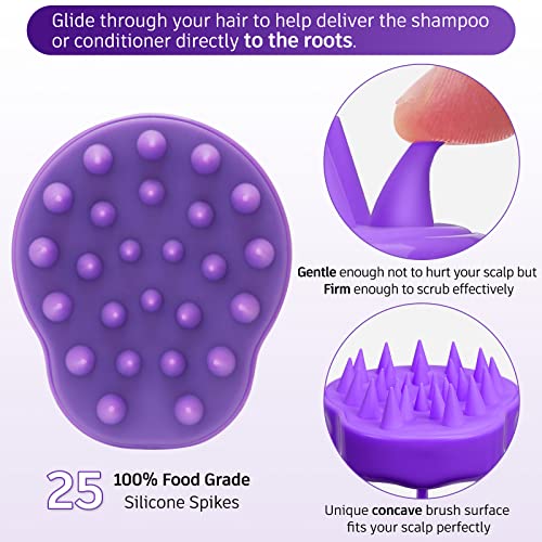 FREATECH Scalp Massager Shampoo Brush with Soft & Flexible Silicone Bristles ...