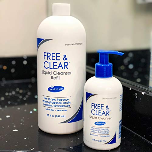 Free & Clear Liquid Cleanser | Fragrance, Gluten and Sulfate Free | For Sensi...