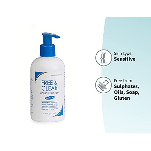 Free & Clear Liquid Cleanser | Fragrance, Gluten and Sulfate Free | For Sensi...