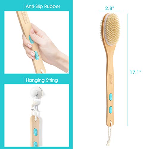 Back Brush for Shower and Bath (Shower Body Brush), Long Handled Body Brush, ...