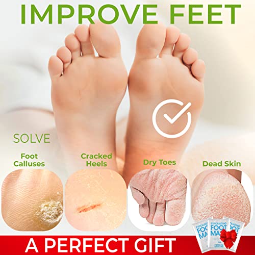 Foot Peel Mask (3 Pack), Foot Mask with Aloe Vera, Exfoliating Baby Foot Peel...