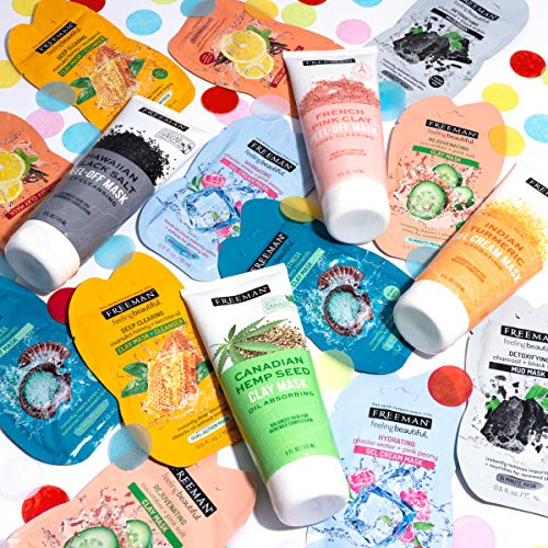 Freeman 12 Mask Party Pack - Anti-Stress Clay, Clearing Peel-Off, Deep Cleans...