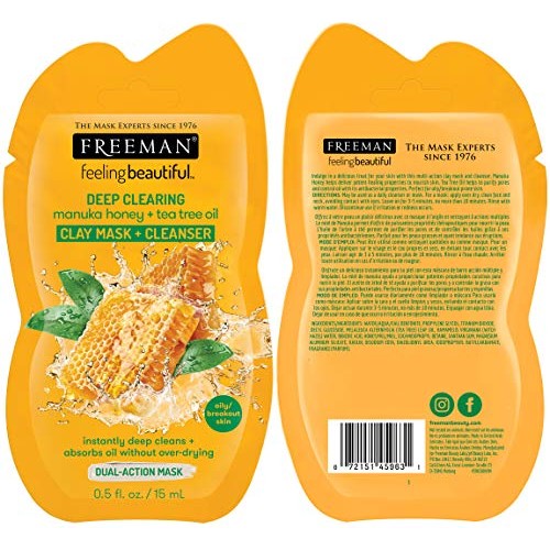 Freeman 12 Mask Party Pack - Anti-Stress Clay, Clearing Peel-Off, Deep Cleans...