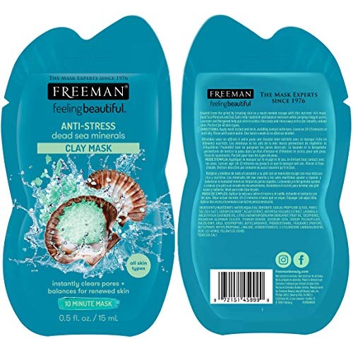Freeman 12 Mask Party Pack - Anti-Stress Clay, Clearing Peel-Off, Deep Cleans...