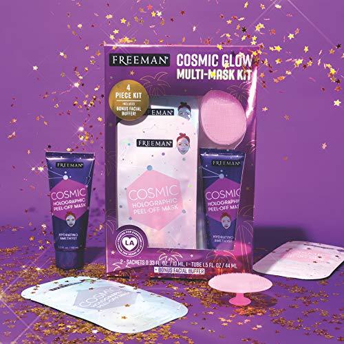 Freeman Beauty Cosmic Glow Face Mask Gift Set for Skin Care, with Peel-Off Ma...