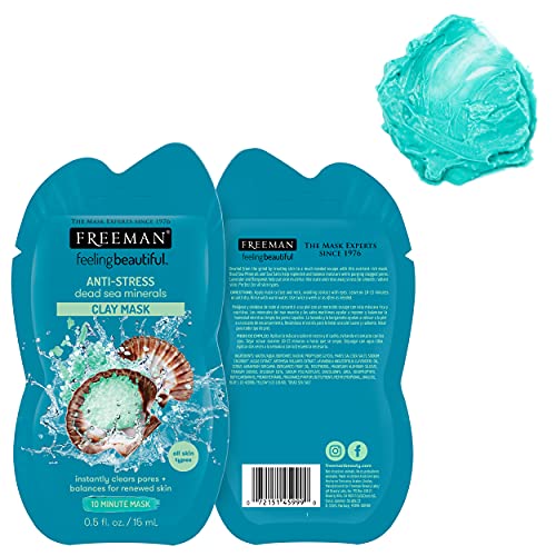 Freeman Beauty Facial Mask Variety Pack: Clay, Charcoal, Mud, and Peel Off Be...