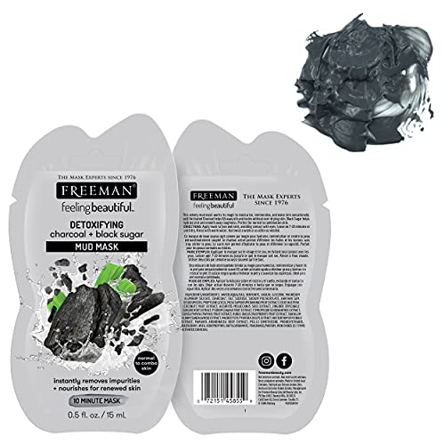 Freeman Beauty Facial Mask Variety Pack: Clay, Charcoal, Mud, and Peel Off Be...