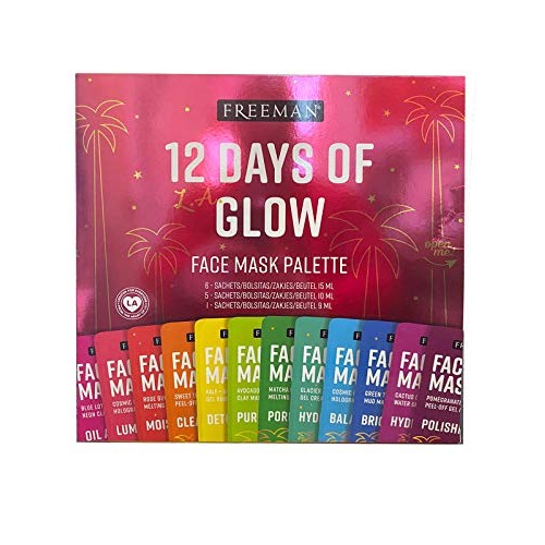 Freeman Beauty Holiday 12 Days of Glow Face Mask Gift Set for Skin Care, With...