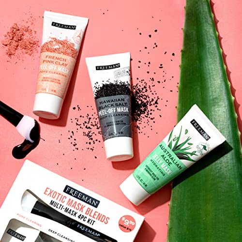 Freeman Face Mask Exotic Blends Variety Pack, Pore Cleansing Clay and Charcoa...