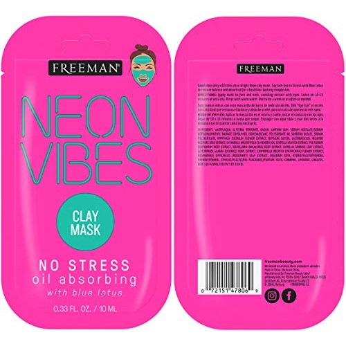 Freeman Facial Mask Variety Pack: Oil Absorbing Clay and Peel Off Pore Minimi...
