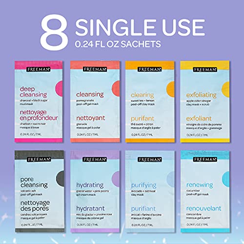 Freeman Limited Edition Renew & Relax Facial Mask Kit, Variety Face Mask Set,...